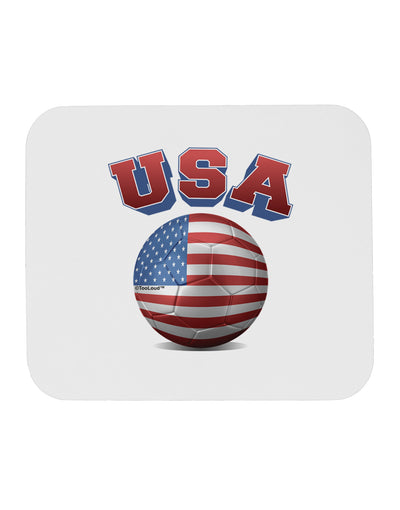 Soccer Ball Flag - USA Mousepad-TooLoud-White-Davson Sales