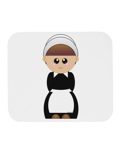 Cute Pilgrim Girl Thanksgiving Mousepad-TooLoud-White-Davson Sales