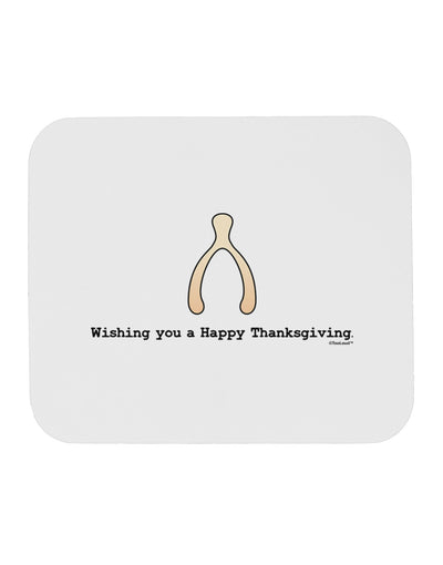 TooLoud Wishing You a Happy Thanksgiving Wishbone Mousepad-TooLoud-White-Davson Sales