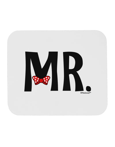 Matching Mr and Mrs Design - Mr Bow Tie Mousepad by TooLoud-TooLoud-White-Davson Sales