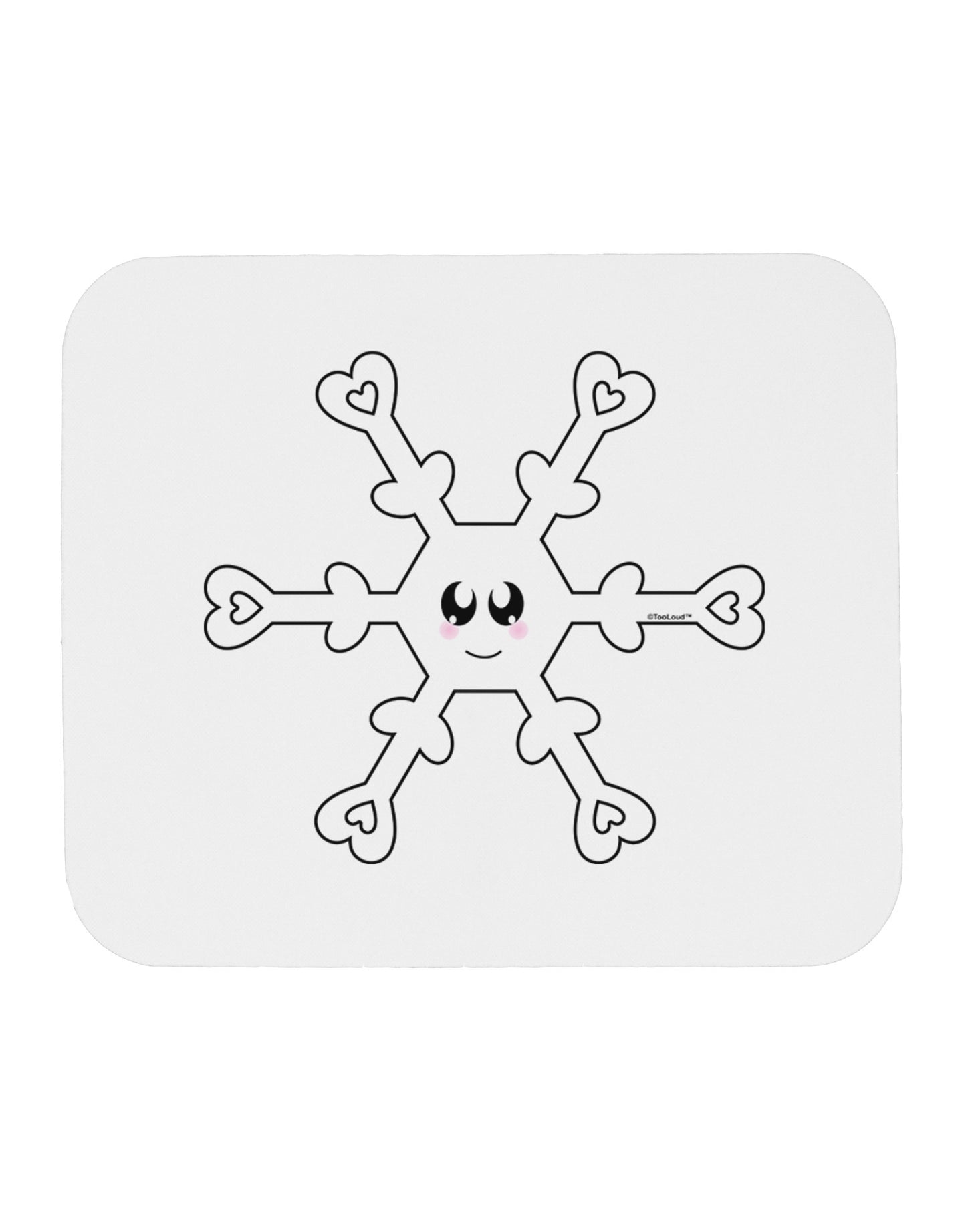 Cute Snowflake Christmas Mousepad-TooLoud-White-Davson Sales