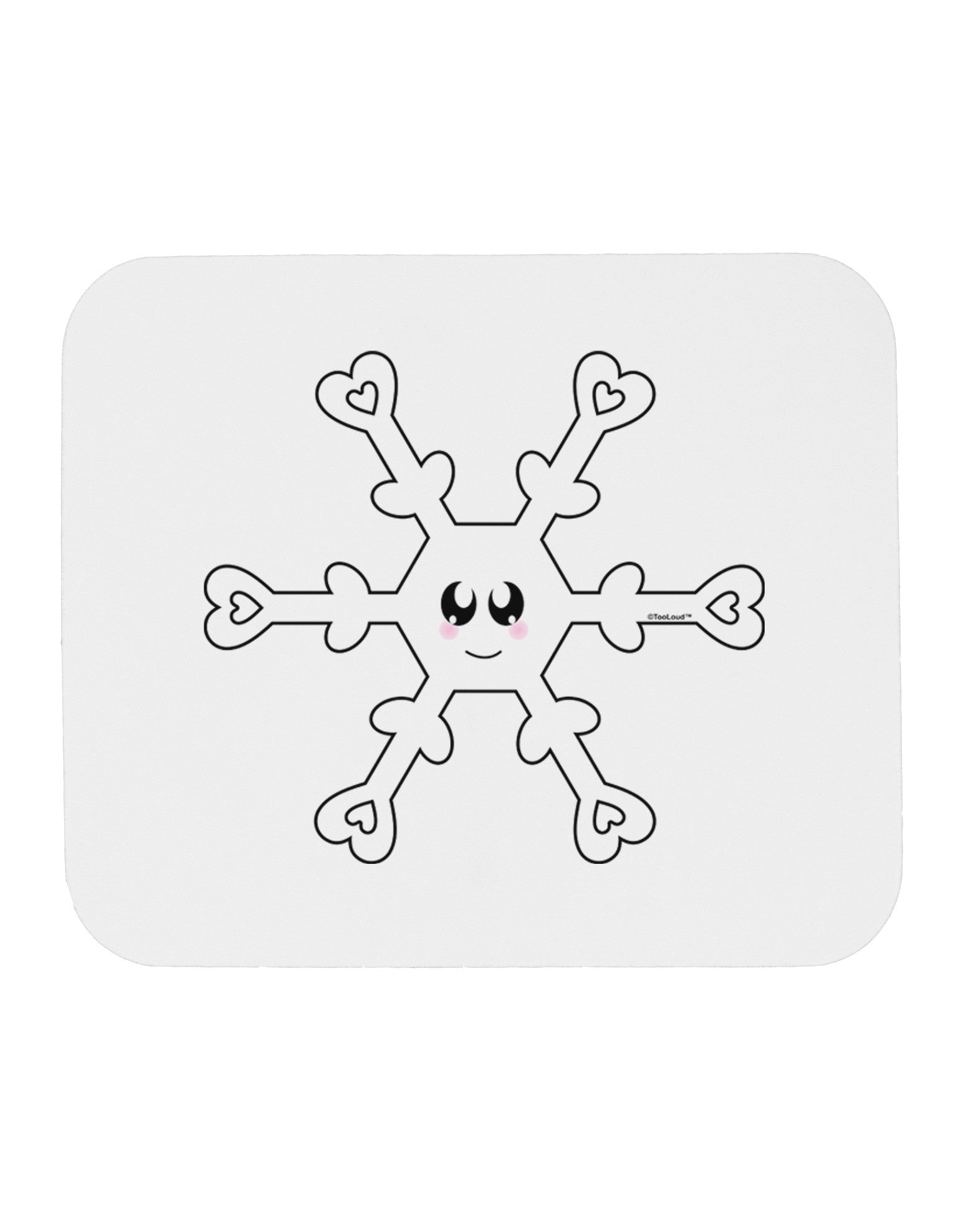 Cute Snowflake Christmas Mousepad-TooLoud-White-Davson Sales