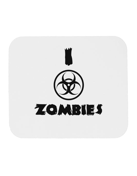 I Biohazard Zombies - Apocalypse Mousepad-TooLoud-White-Davson Sales