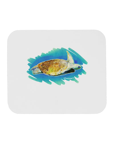 Turtle Watercolor Mousepad-TooLoud-White-Davson Sales