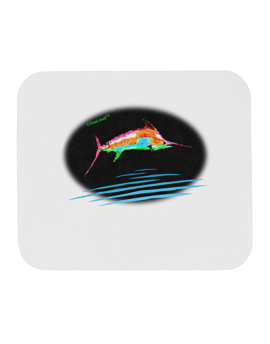 Colorful Swordfish Watercolor Mousepad-TooLoud-White-Davson Sales