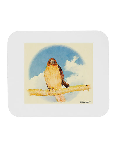 Red-tailed Hawk Mousepad-TooLoud-White-Davson Sales