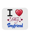 I Love Heart My Boyfriend Mousepad-TooLoud-White-Davson Sales