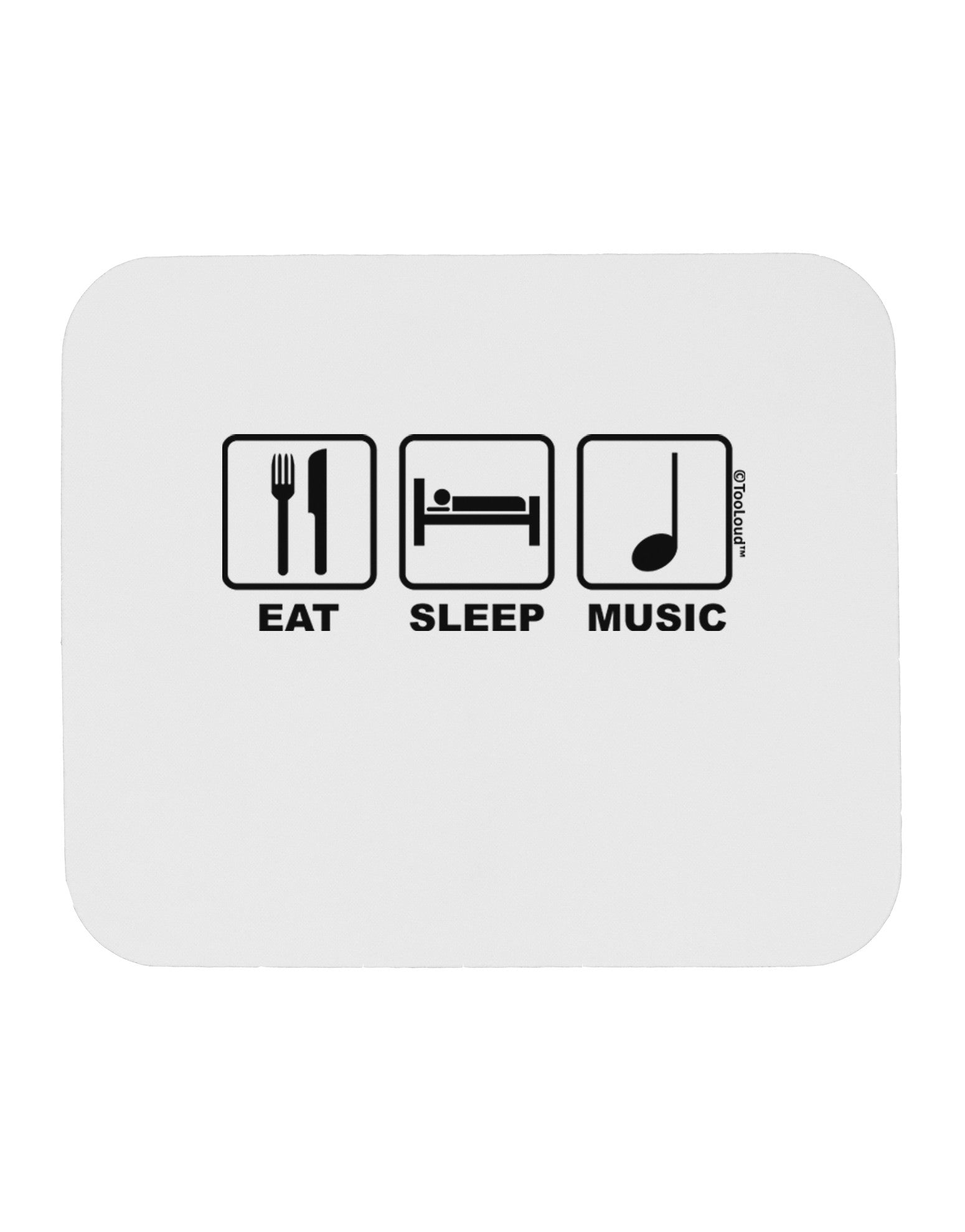 Eat Sleep Music Design Mousepad by TooLoud-TooLoud-White-Davson Sales