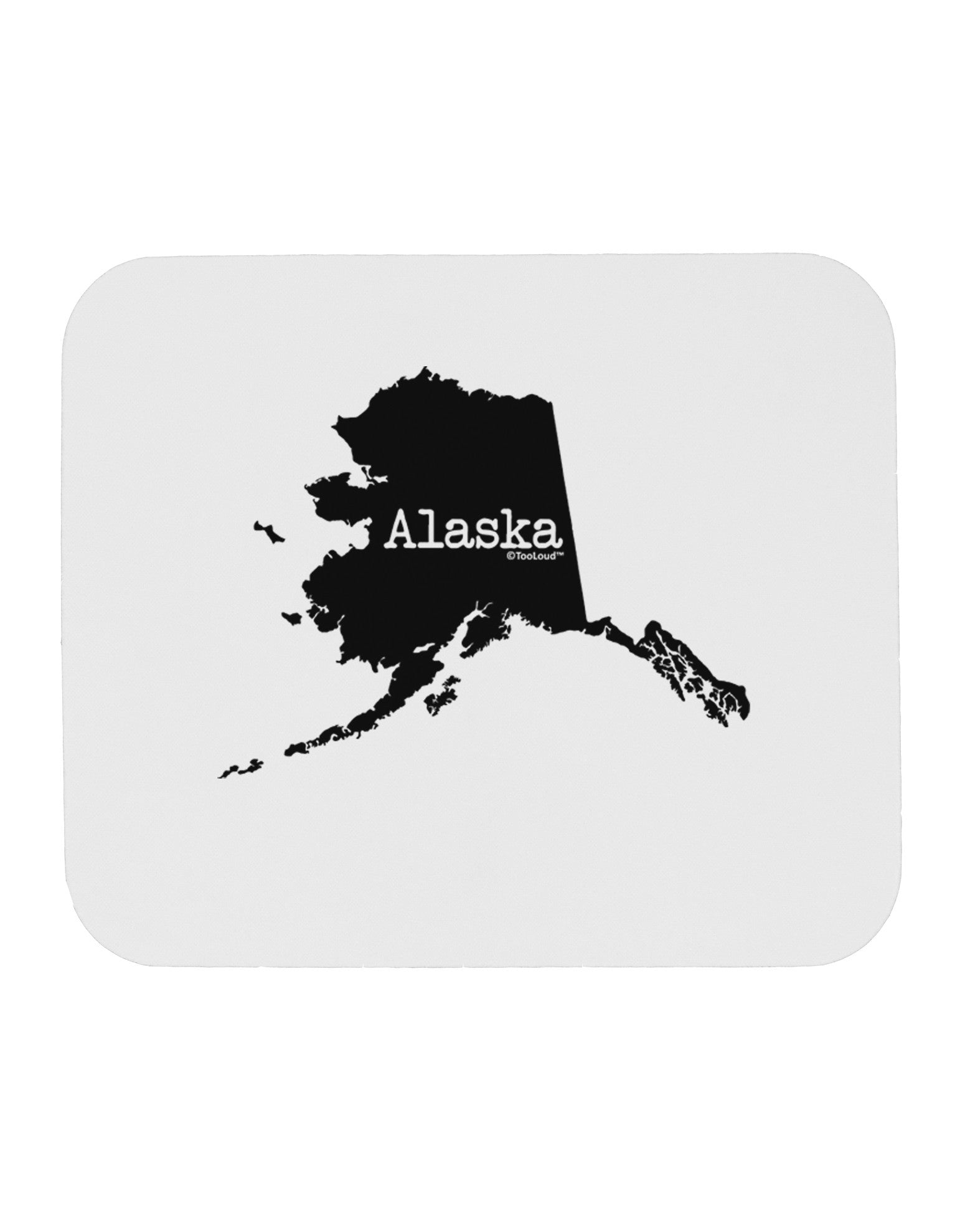 Alaska - United States Shape Mousepad-TooLoud-White-Davson Sales