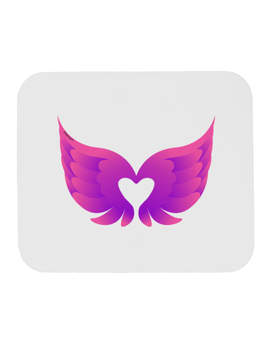 Cute Angel Wings Pair Heart Mousepad-TooLoud-White-Davson Sales