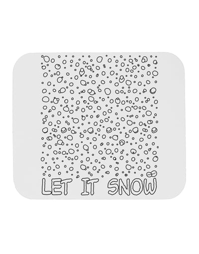 Let It Snow Text Snowflakes - Christmas Mousepad-TooLoud-White-Davson Sales