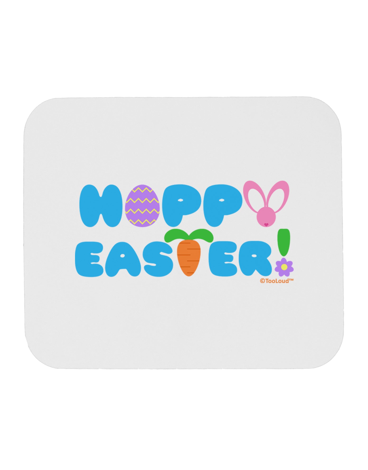 Cute Decorative Hoppy Easter Design Mousepad by TooLoud-TooLoud-White-Davson Sales