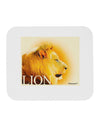 Lion Watercolor 3 Text Mousepad-TooLoud-White-Davson Sales