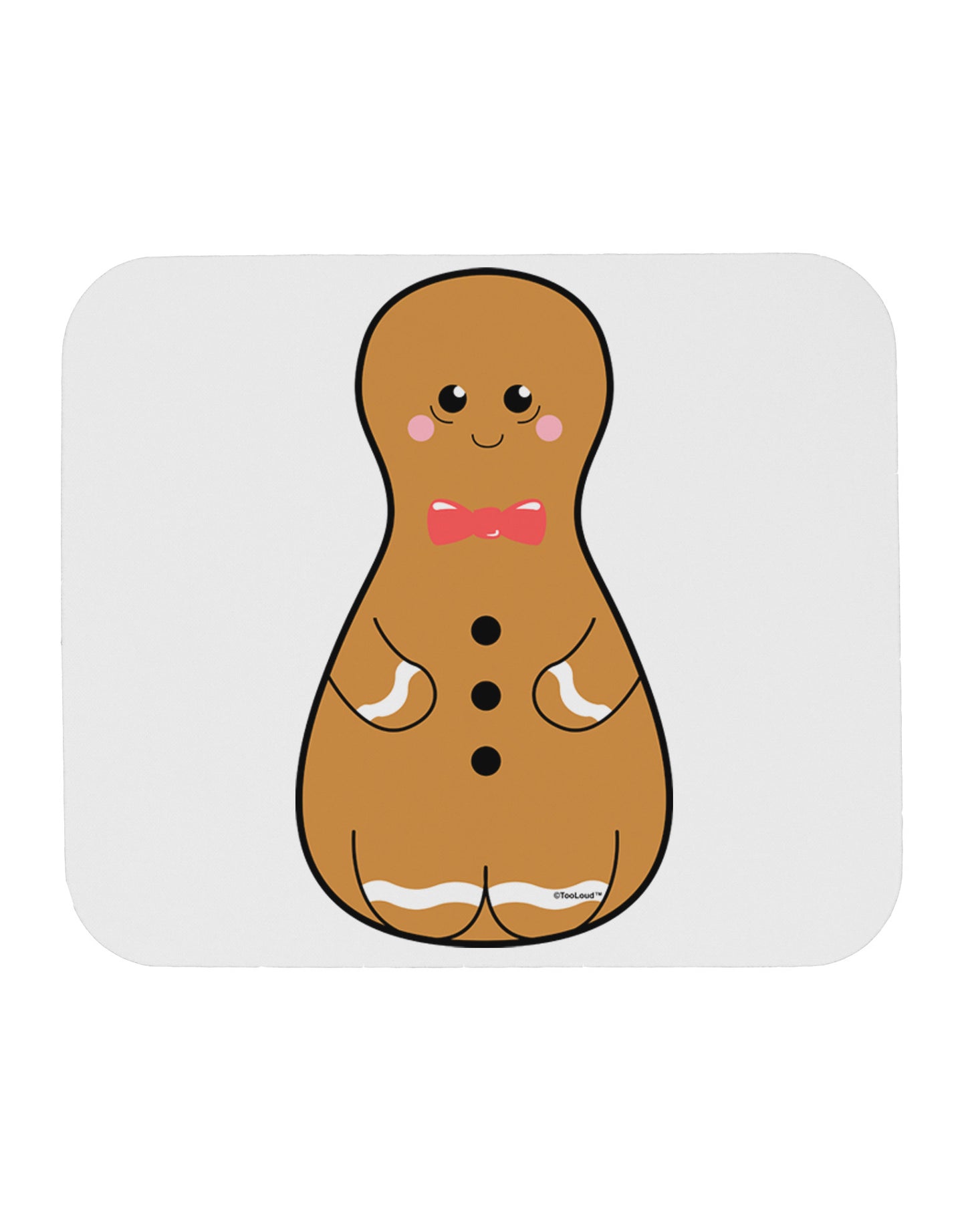 Cute Gingerbread Matryoshka Nesting Doll - Christmas Mousepad-TooLoud-White-Davson Sales