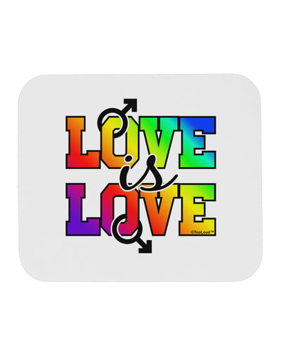 Love Is Love Gay Pride Mousepad-TooLoud-White-Davson Sales