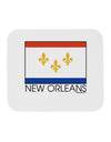 New Orleans Louisiana Flag Text Mousepad-TooLoud-White-Davson Sales