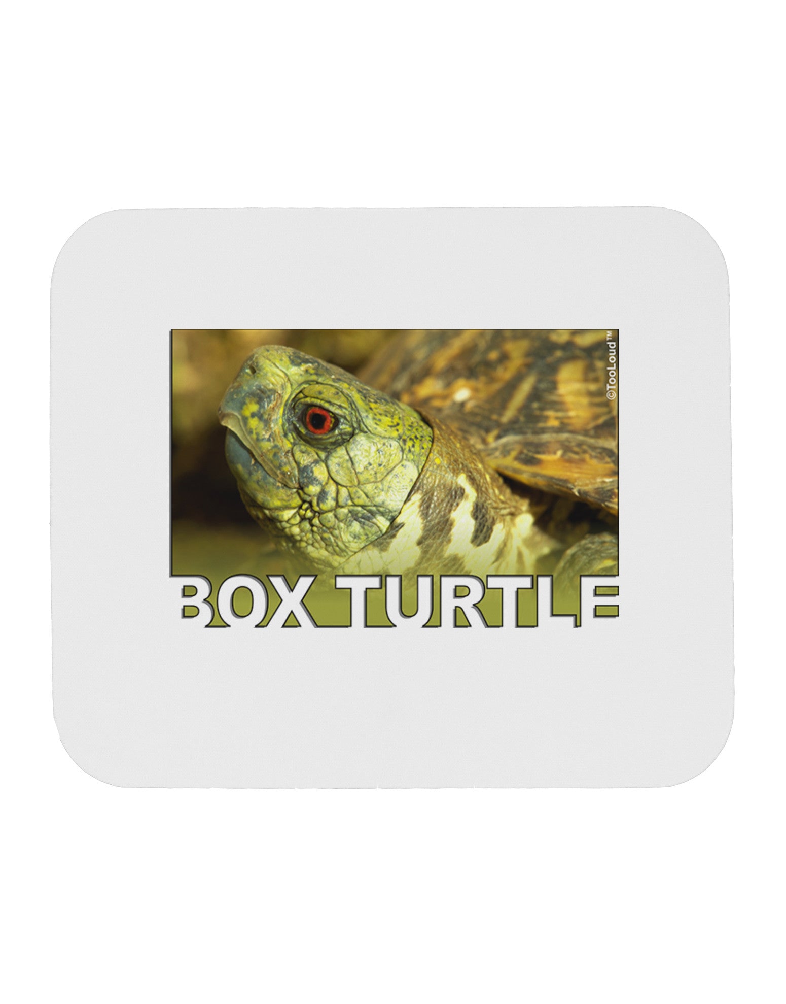 Menacing Turtle with Text Mousepad-TooLoud-White-Davson Sales