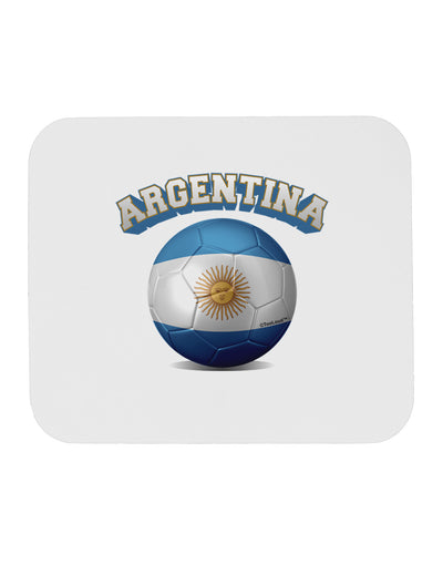 Soccer Ball Flag - Argentina Mousepad-TooLoud-White-Davson Sales