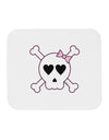 Skull and Crossbones Girl Mousepad-TooLoud-White-Davson Sales