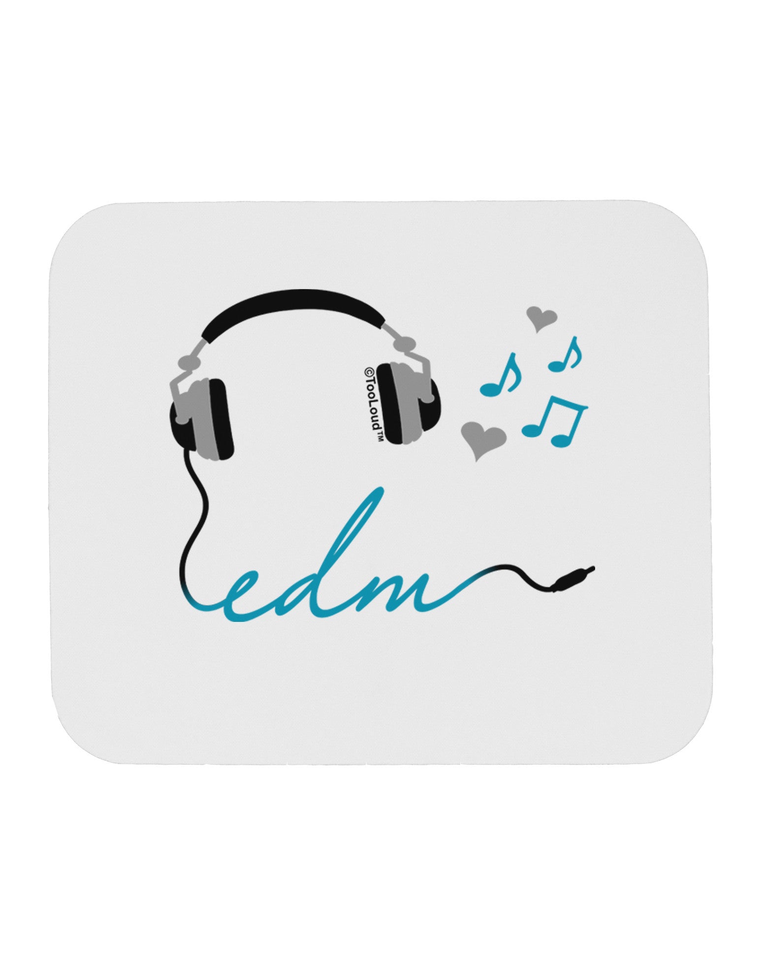 EDM Cord Blue Mousepad-TooLoud-White-Davson Sales