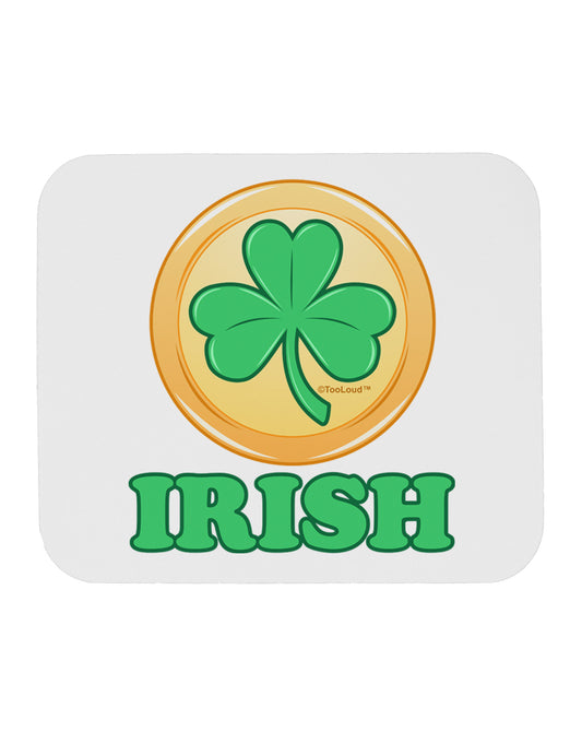 Shamrock Button - Irish Mousepad by TooLoud-TooLoud-White-Davson Sales