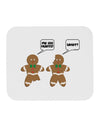 Funny Gingerbread Conversation Christmas Mousepad-TooLoud-White-Davson Sales