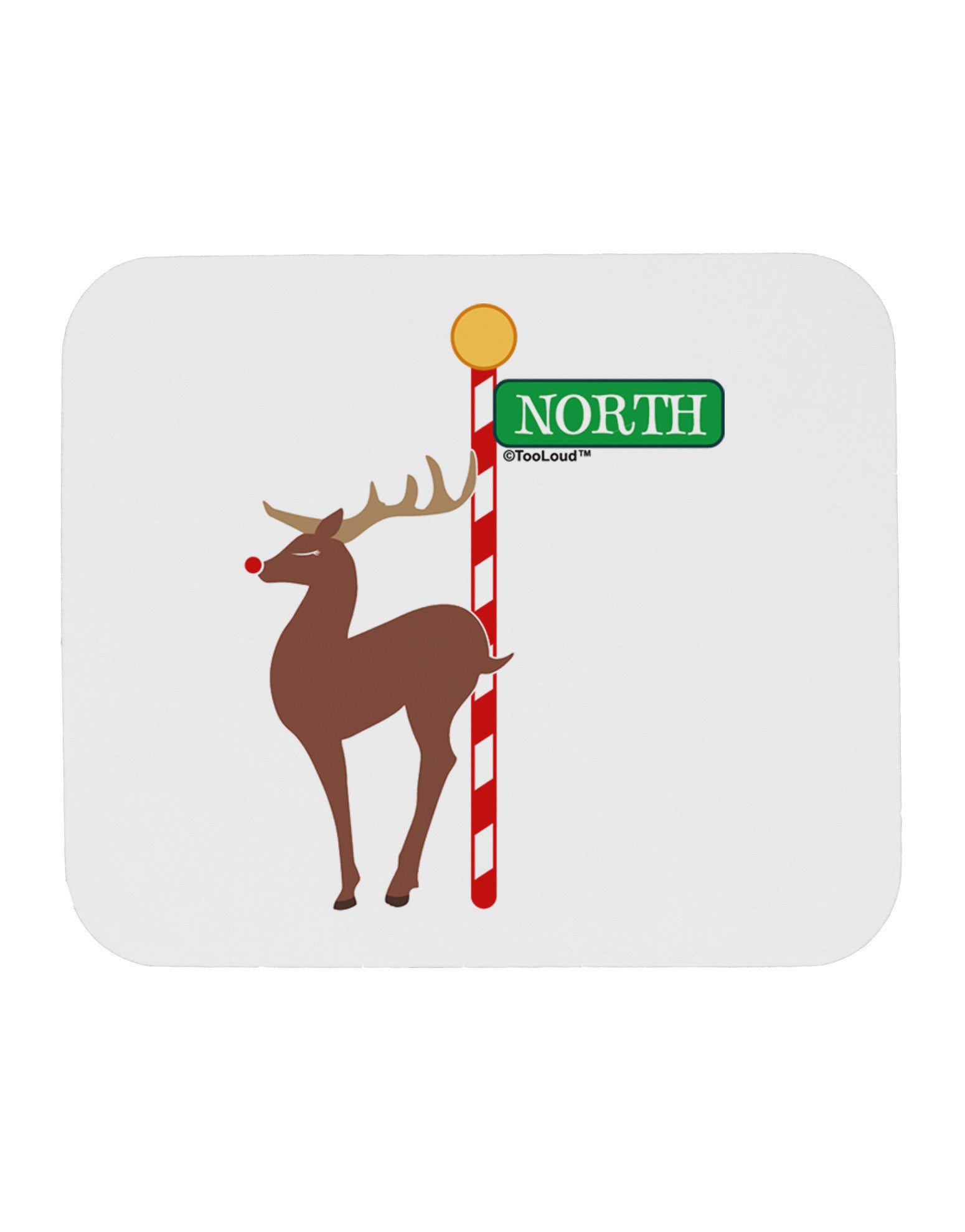 Rudolf Ratchet Reindeer Color Mousepad-TooLoud-White-Davson Sales