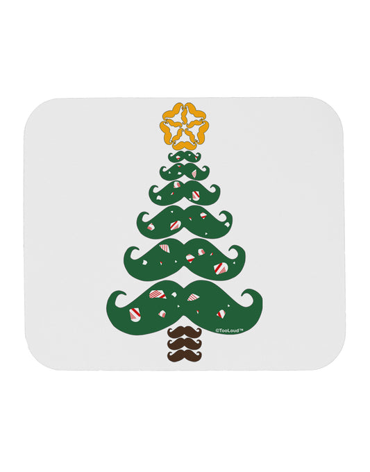 Mustache Christmas Tree Mousepad-TooLoud-White-Davson Sales