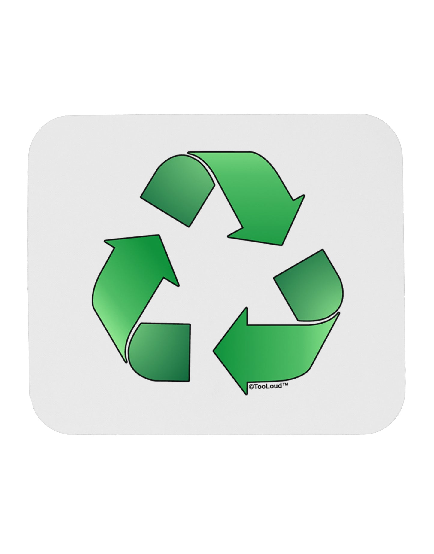 Recycle Green Mousepad by TooLoud-TooLoud-White-Davson Sales