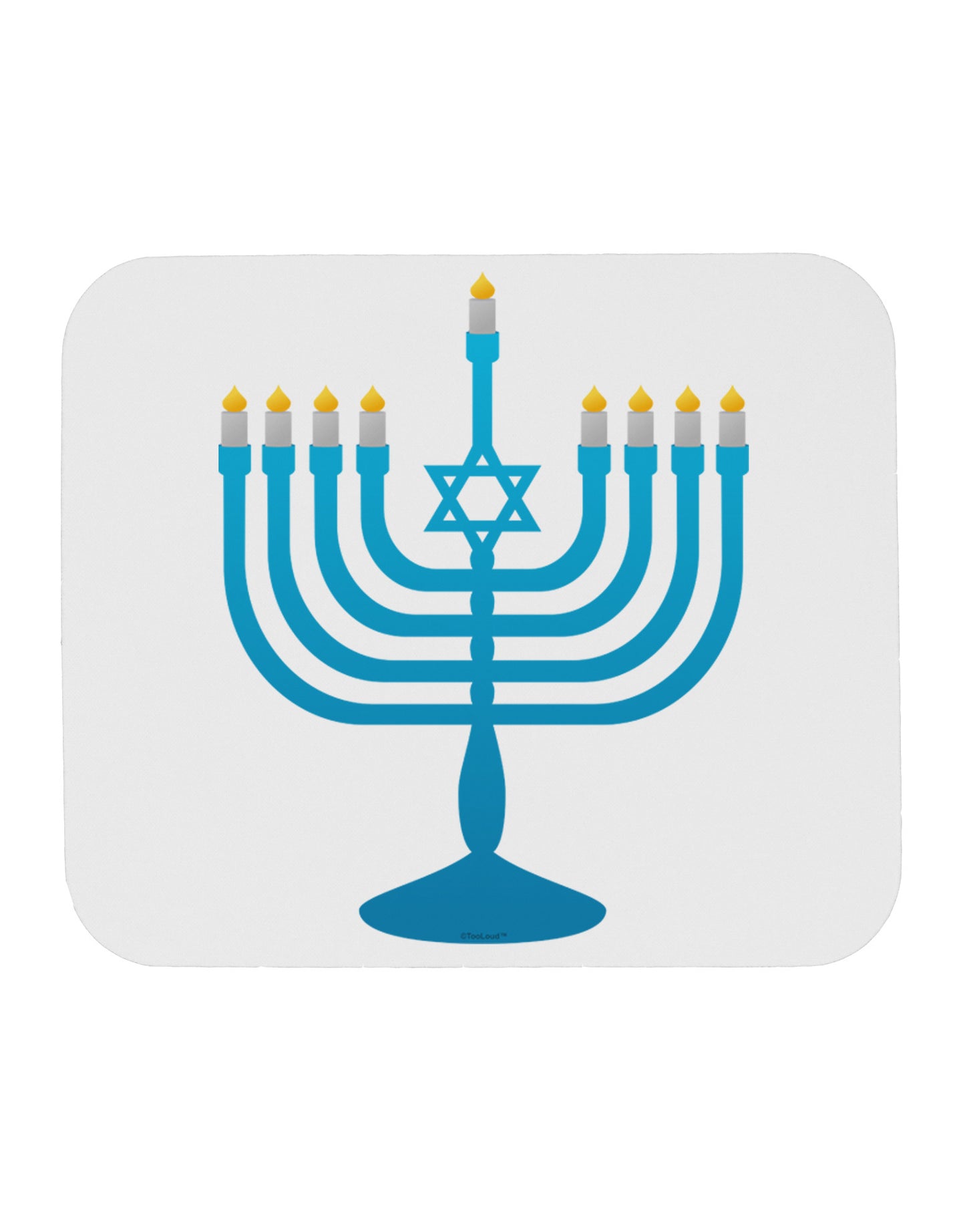 Hanukkah Menorah Mousepad-TooLoud-White-Davson Sales