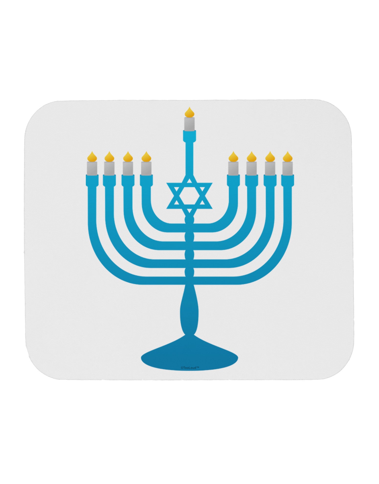 Hanukkah Menorah Mousepad-TooLoud-White-Davson Sales