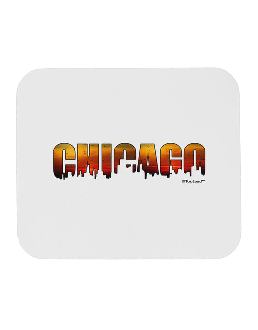 Chicago Skyline Cutout - Sunset Sky Mousepad by TooLoud-TooLoud-White-Davson Sales