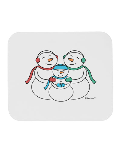 Cute Snowman Family with Boy Mousepad by TooLoud-TooLoud-White-Davson Sales