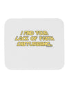 Lack of Faith Mousepad-TooLoud-White-Davson Sales