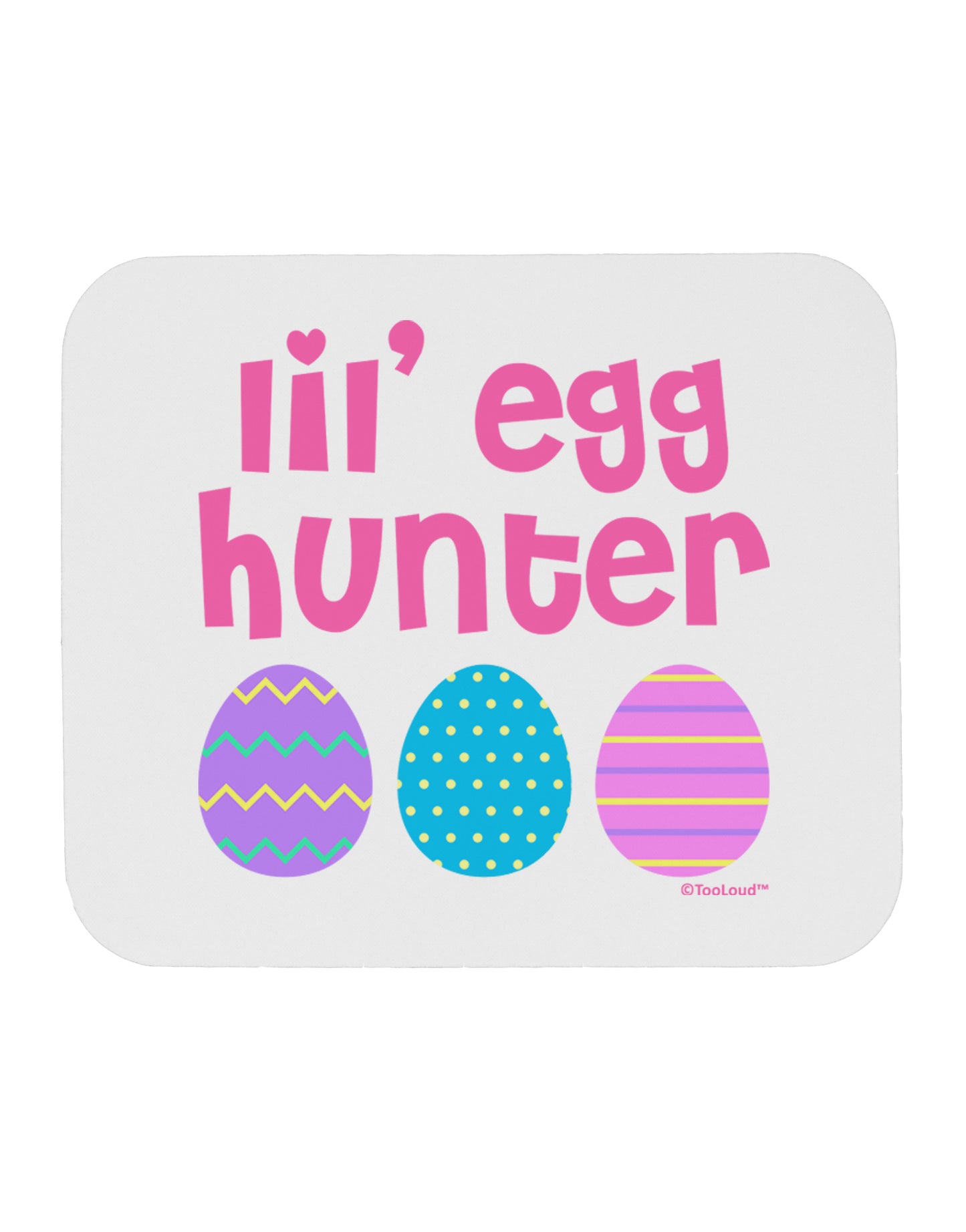Lil' Egg Hunter - Easter - Pink Mousepad by TooLoud-TooLoud-White-Davson Sales