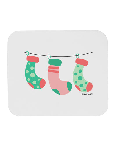 Cute Hanging Christmas Stockings Mousepad by TooLoud-TooLoud-White-Davson Sales