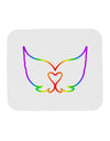 Cute Rainbow Angel Wings Heart Mousepad-TooLoud-White-Davson Sales