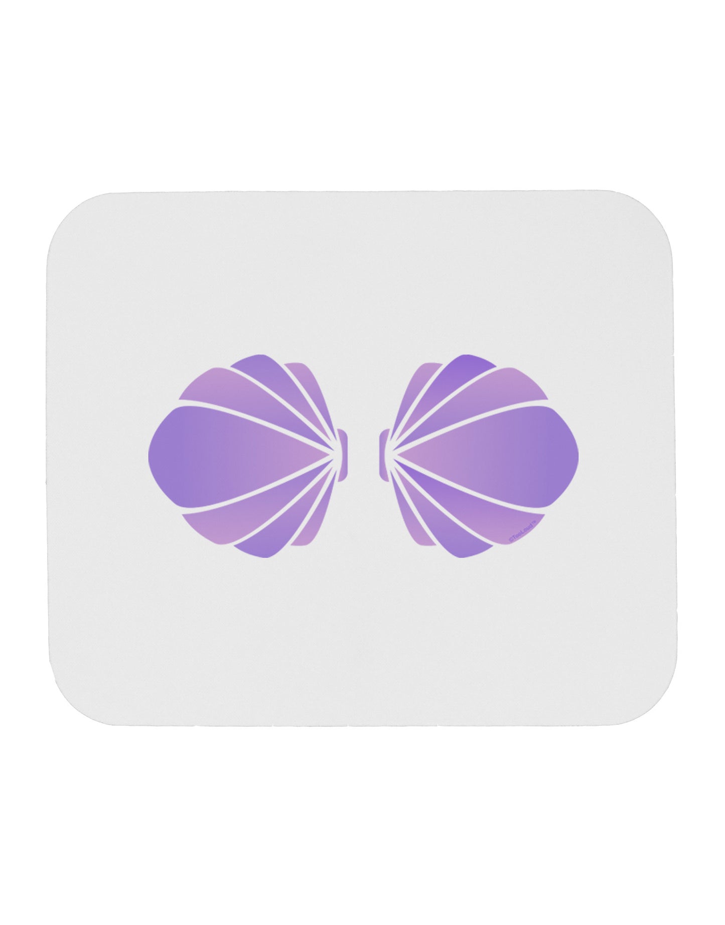 Easy Mermaid Costume Purple Shells - Halloween Mousepad-TooLoud-White-Davson Sales