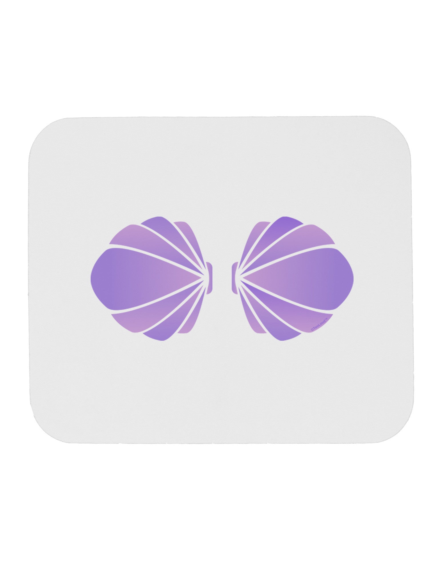 Easy Mermaid Costume Purple Shells - Halloween Mousepad-TooLoud-White-Davson Sales