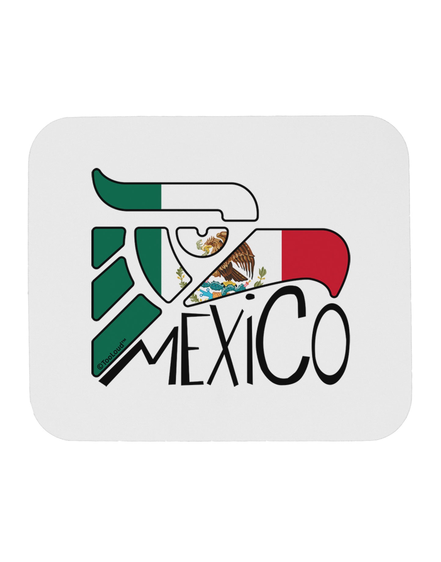Mexico Eagle Symbol - Mexican Flag - Mexico Mousepad by TooLoud-TooLoud-White-Davson Sales