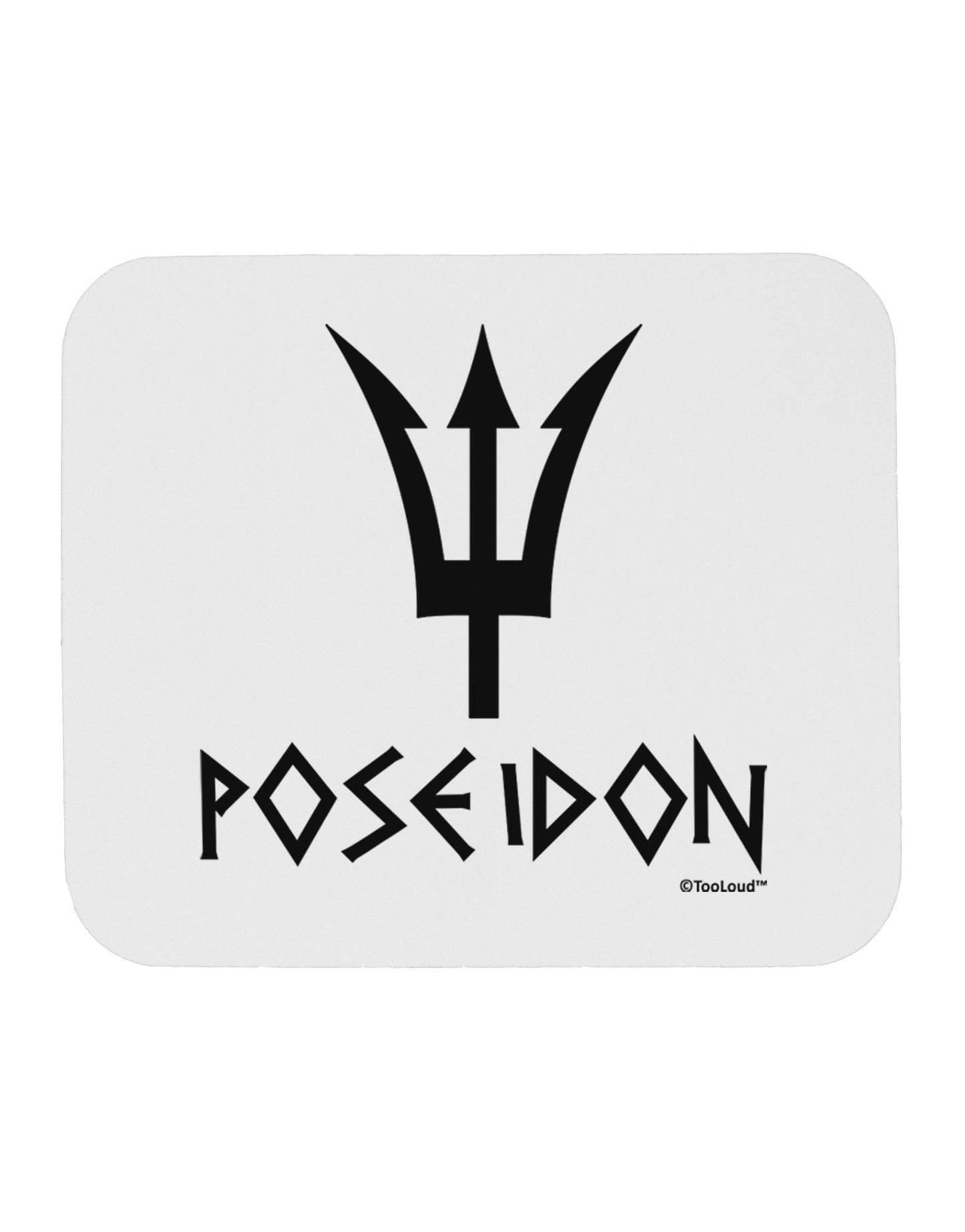 Trident of Poseidon with Text - Greek Mythology Mousepad by TooLoud-TooLoud-White-Davson Sales