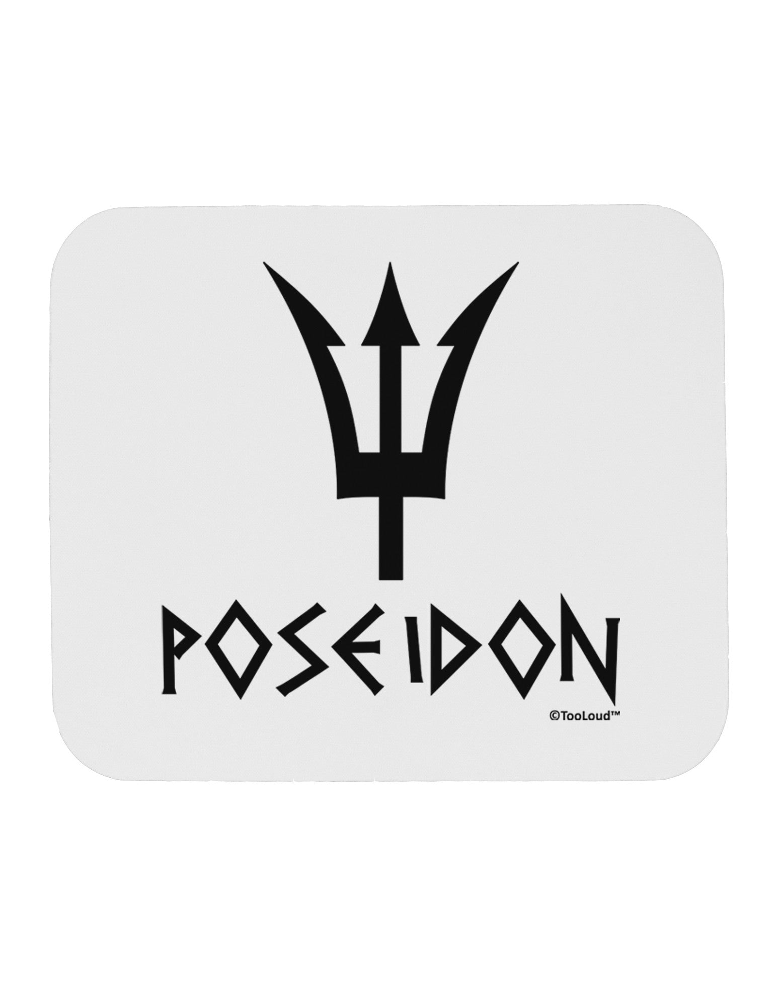 Trident of Poseidon with Text - Greek Mythology Mousepad by TooLoud-TooLoud-White-Davson Sales