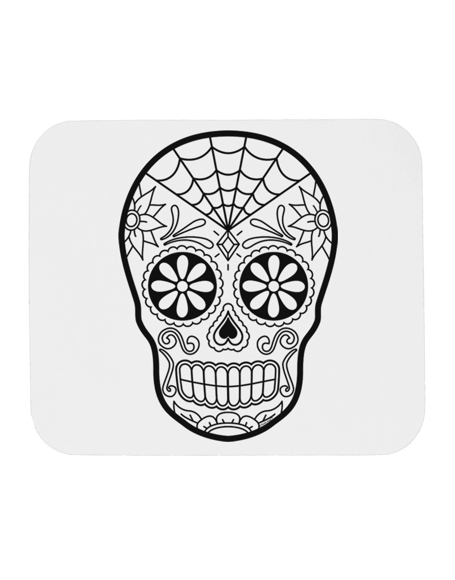 Color Your Own Dia de los Muertos Calavera Mousepad-TooLoud-White-Davson Sales