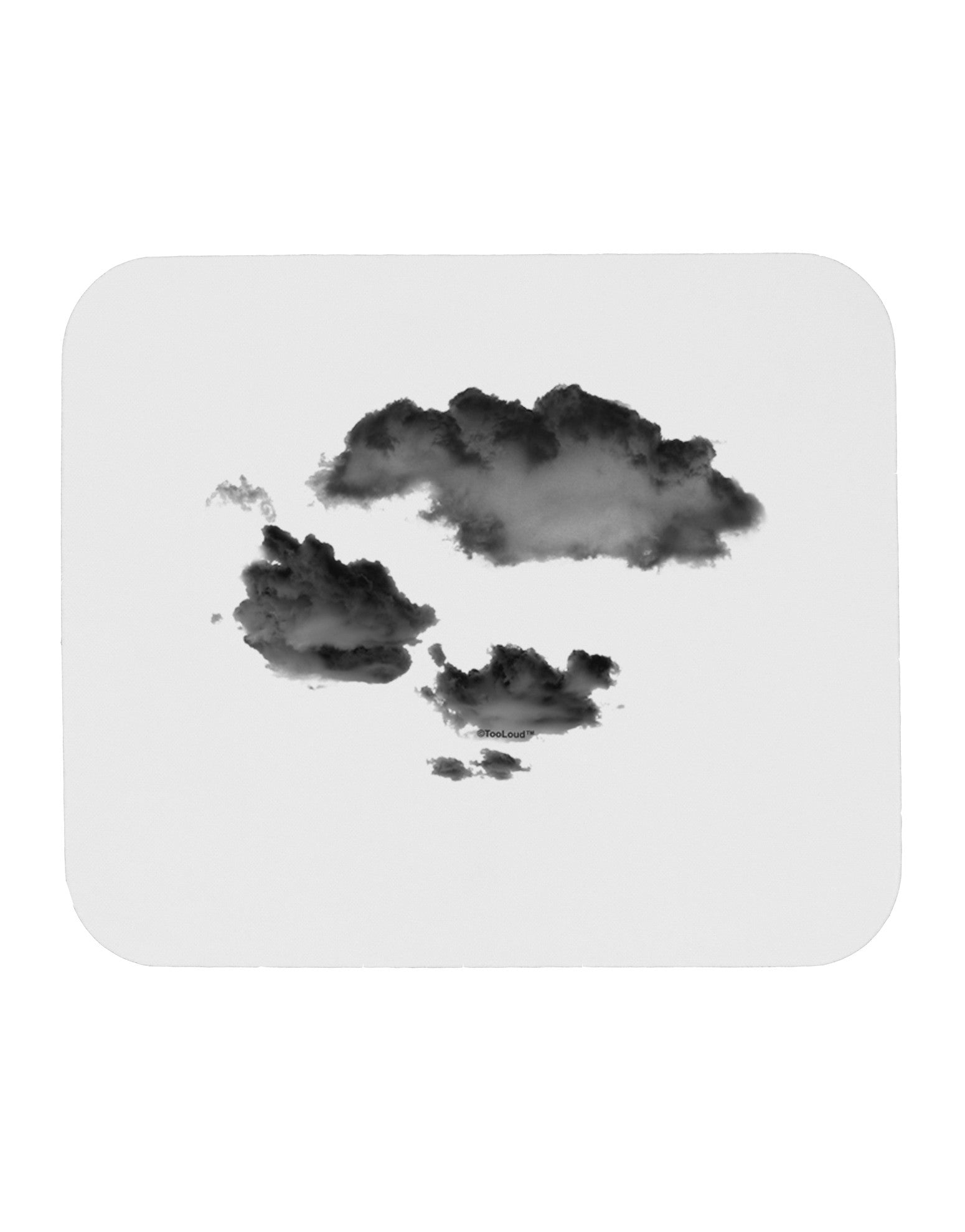 Inverted Puffy Clouds Mousepad-TooLoud-White-Davson Sales