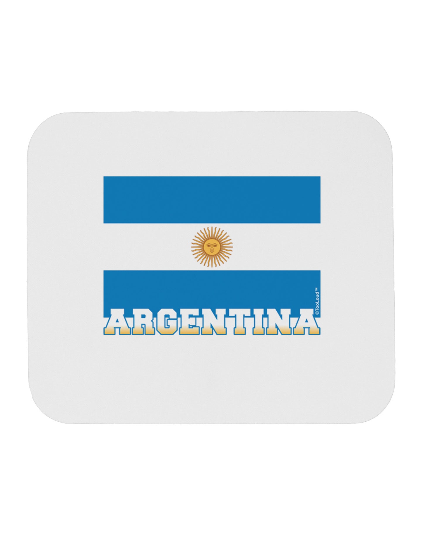 Argentina Flag Mousepad-TooLoud-White-Davson Sales