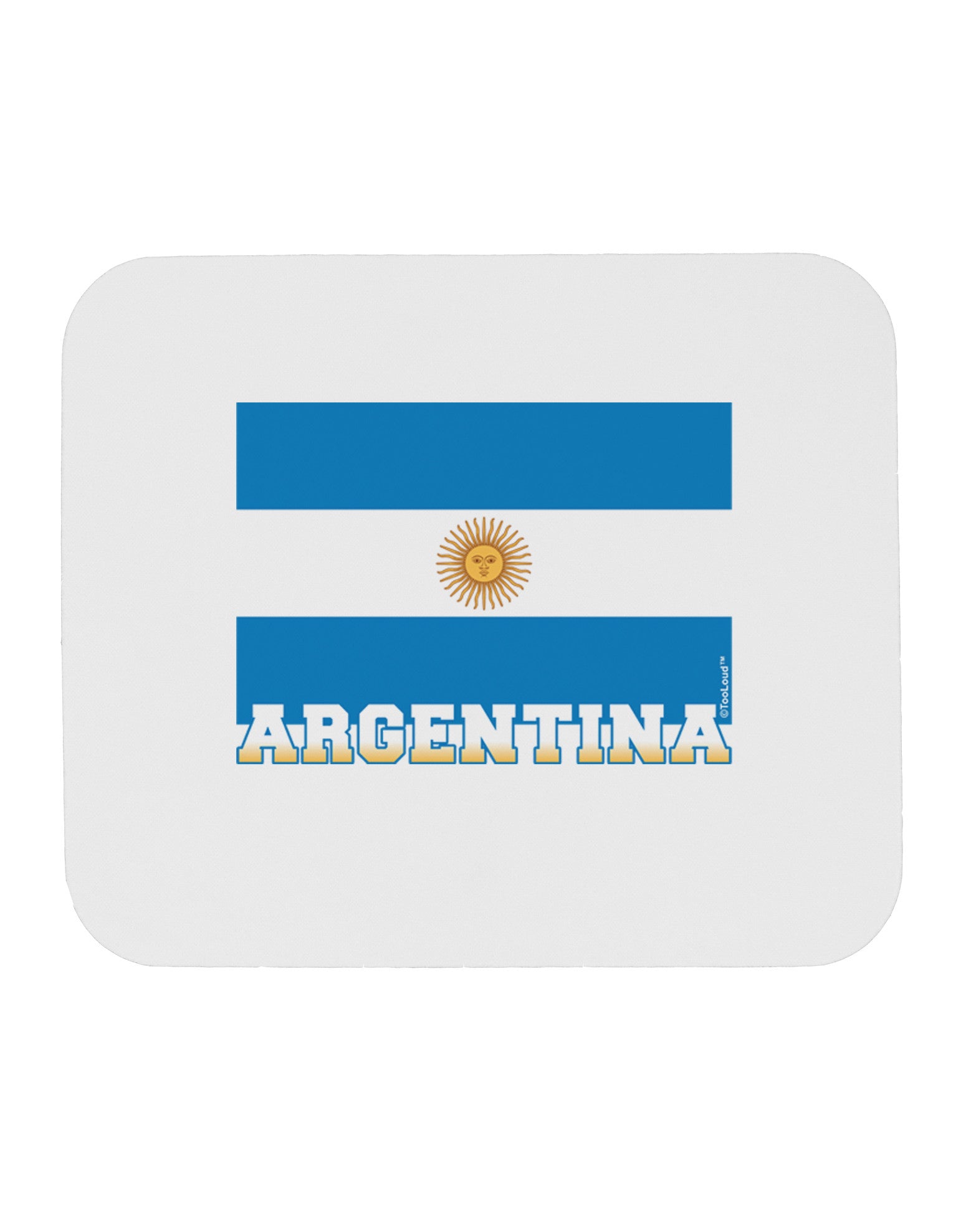 Argentina Flag Mousepad-TooLoud-White-Davson Sales
