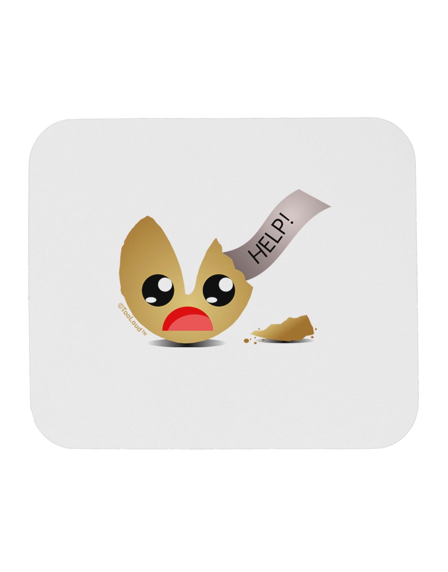 Dismembered Fortune Cookie Mousepad-TooLoud-White-Davson Sales