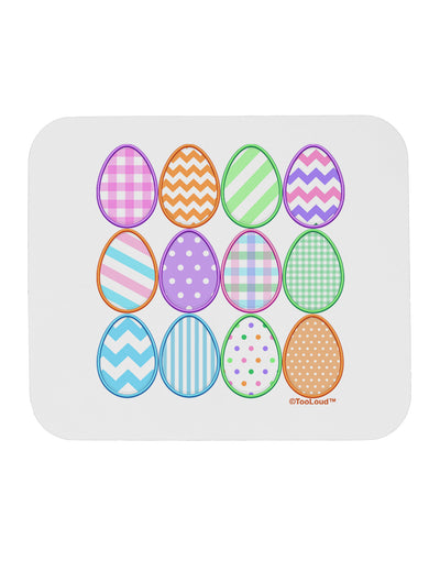 Cute Faux Applique Easter Eggs Mousepad-TooLoud-White-Davson Sales