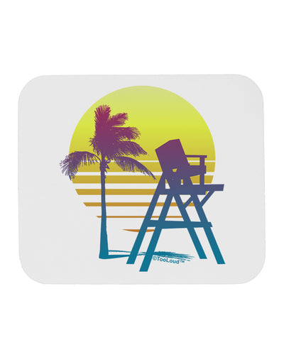 LA Beach Silhouette Letters Mousepad-TooLoud-White-Davson Sales