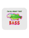 All About That Bass Fish Watercolor Mousepad-TooLoud-White-Davson Sales